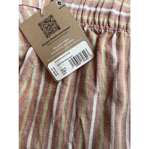 Patagonia Striped Athletic Shorts - Cream and Brown - Picture 3 of 4